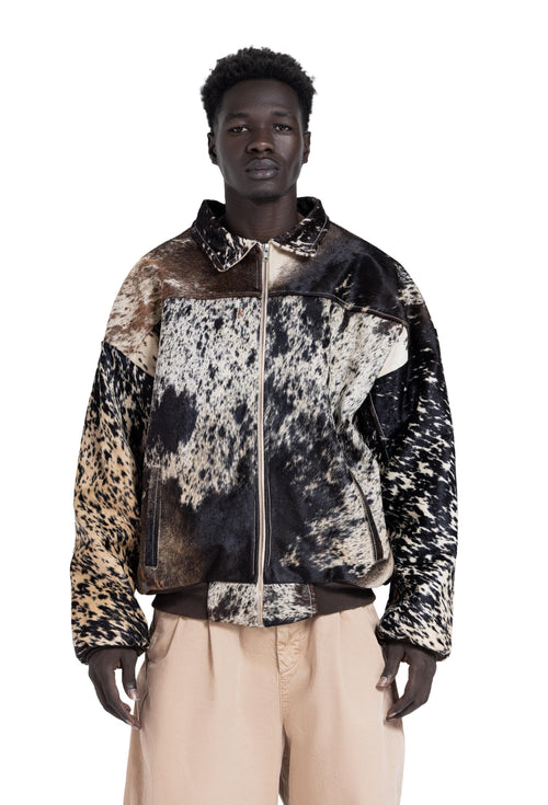 Cowhide bomber
