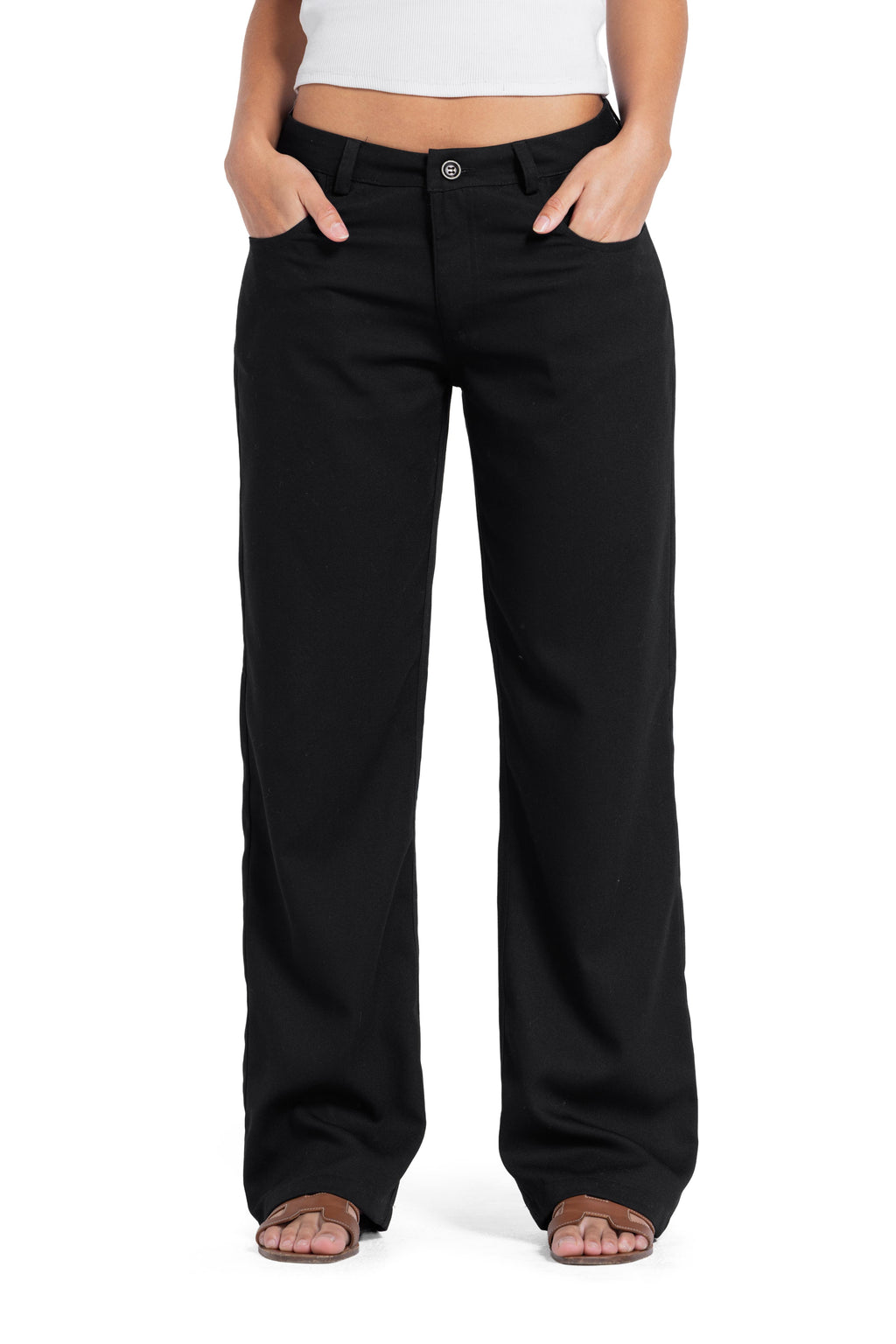 Straight leg trousers