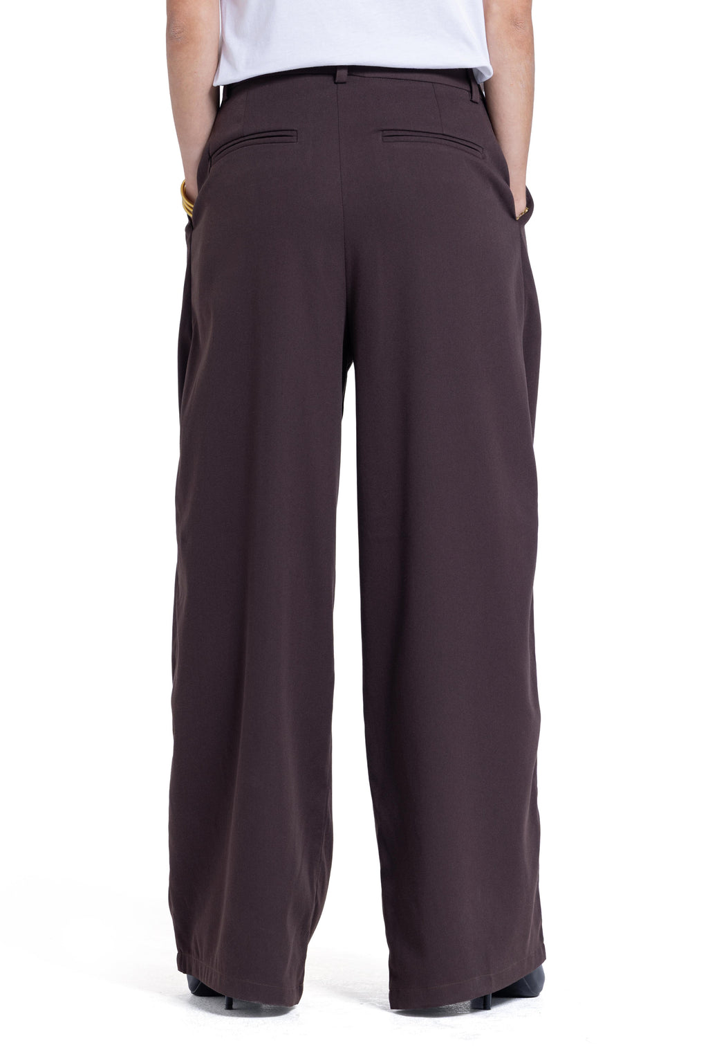 Darted relaxed leg trousers