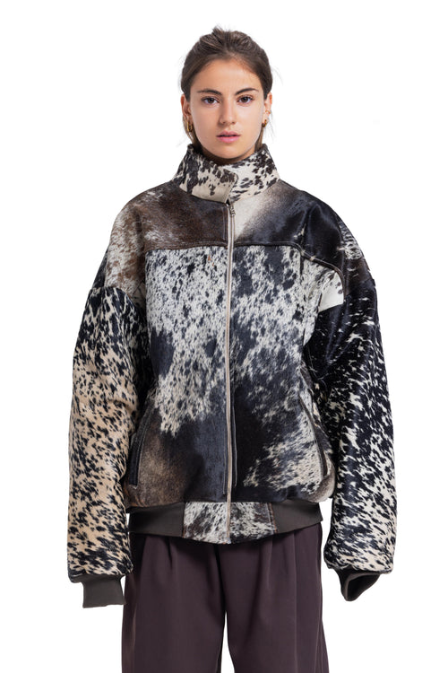 Cowhide bomber